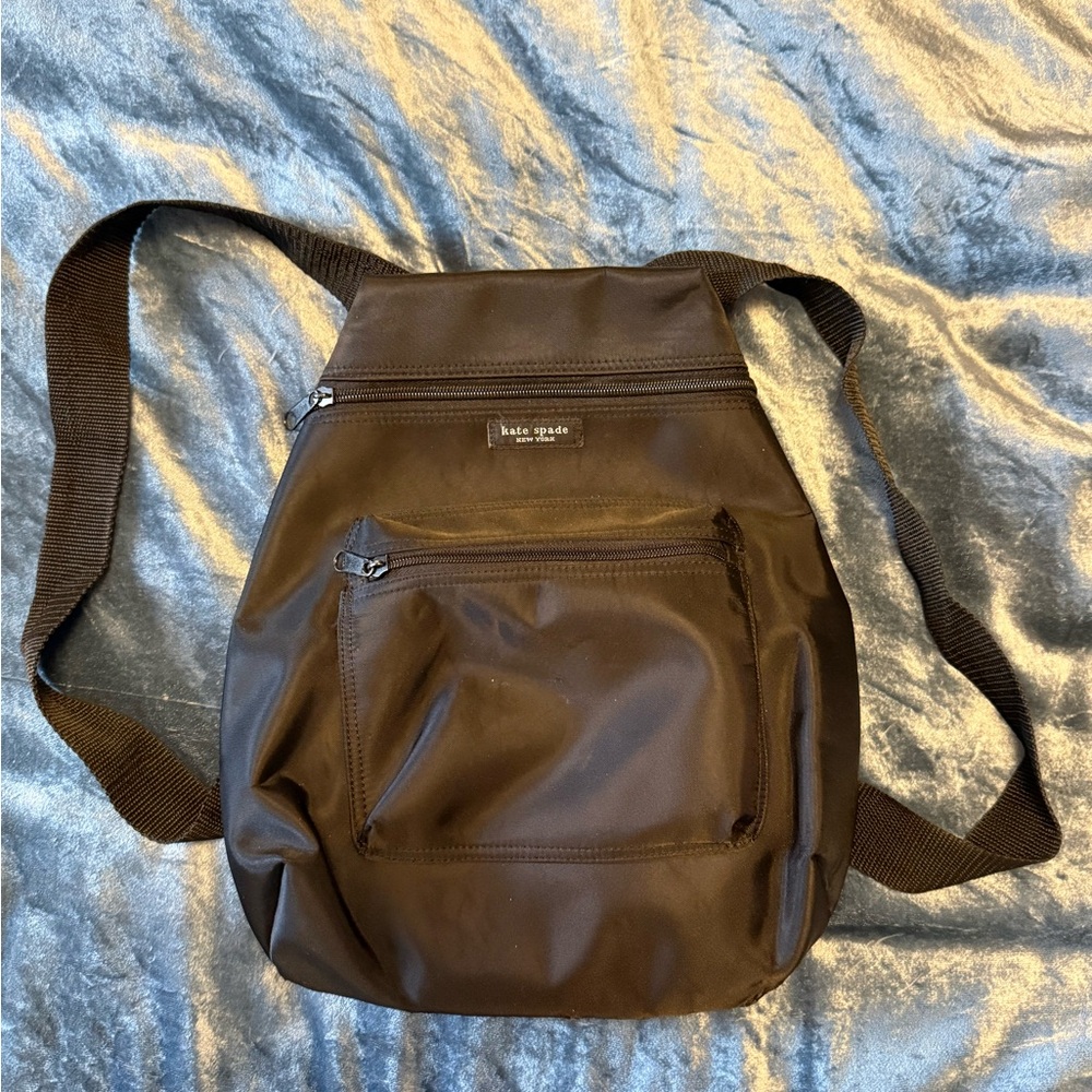 kate spade black nylon mini backpack